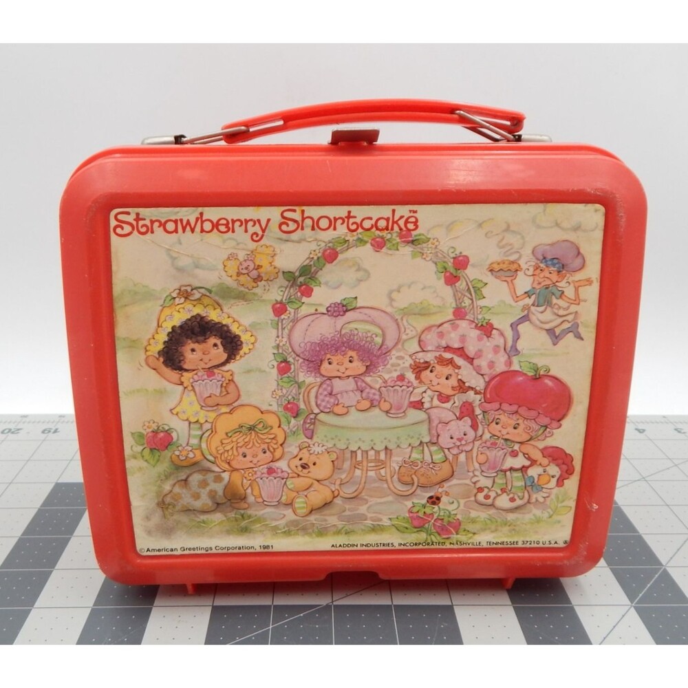Aladdin Strawberry Shortcake Plastic Lunchbox NO THERMOS 1981 Vintage